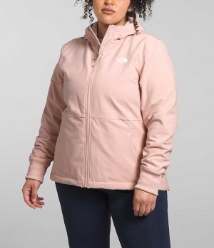 Softshell μπουφαν γυναικεια The North Face Plus Shelbe Raschel Hoodie ροζ | GR TWRBZAH