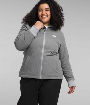 Softshell μπουφαν γυναικεια The North Face Plus Shelbe Raschel Hoodie γκρι | ATHENS NIWPCUR