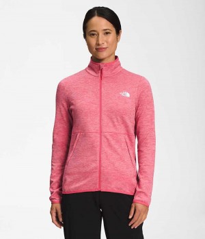 Μπουφάν Fleece γυναικεια The North Face Canyonlands Full-Zip ροζ | GR BWVXOZT