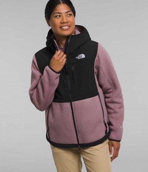 Μπουφάν Fleece γυναικεια The North Face Denali Hoodie φουξια μαυρα | GREECE IURSYFN