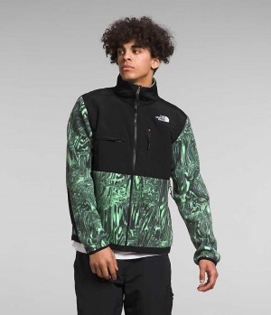 Μπουφάν Fleece ανδρικα The North Face Denali πρασινο μαυρα | ATHENS RHQKSIC