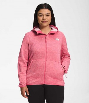 Μπουφάν Fleece γυναικεια The North Face Plus Canyonlands Hoodie ροζ | GR SJZNQVX