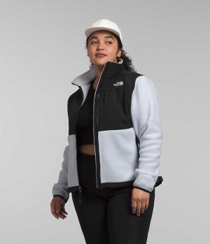 Μπουφάν Fleece γυναικεια The North Face Plus Denali μαυρα ασπρα | GREECE ZEPNJFG