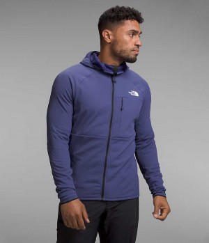 Μπουφάν Fleece ανδρικα The North Face Summit Series FUTUREFLEECE™ Full-Zip Hoodie μπλε | GR GAQKHEI