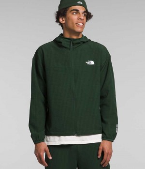 Μπουφάν Fleece ανδρικα The North Face Tekware™ Grid Hoodie πρασινο | ATHENS IPKTBQH