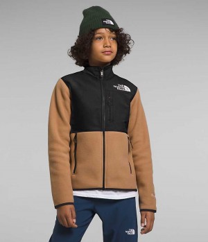 Μπουφάν Fleece για αγορια The North Face Denali Χακί μαυρα | GR IGATQWU