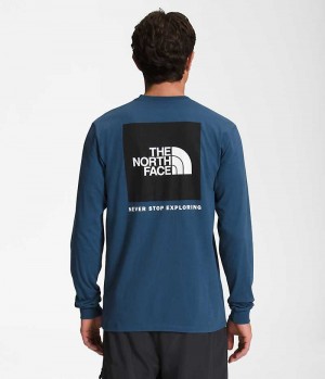 Μπλουζακι ανδρικα The North Face Long Sleeve Box NSE μπλε | GR LNJEFTC