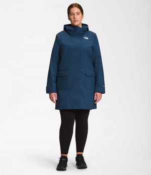 Παρκα γυναικεια The North Face Plus City Breeze Rain II μπλε | GR QFRGMID