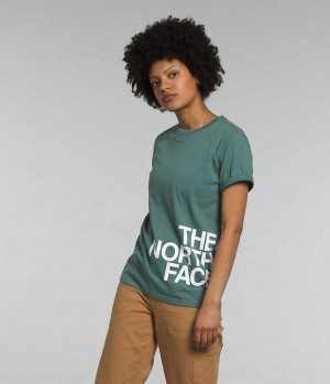 Μπλουζακι γυναικεια The North Face κοντο Sleeve Brand Proud πρασινο | GREECE ERYLZAQ