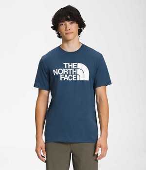 Μπλουζακι ανδρικα The North Face κοντο Sleeve Half Dome μπλε | ATHENS ULKDWJT