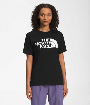 Μπλουζακι γυναικεια The North Face κοντο Sleeve Half Dome μαυρα | GR IBJMXFW