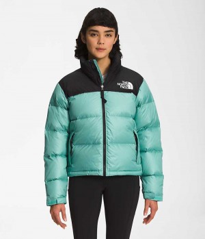 Μπουφαν Πουπουλενια γυναικεια The North Face 1996 Retro Nuptse τυρκουάζ | ATHENS SZNRFGE