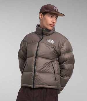 Μπουφαν Πουπουλενια ανδρικα The North Face 1996 Retro Nuptse καφε | GR QUVPNIG