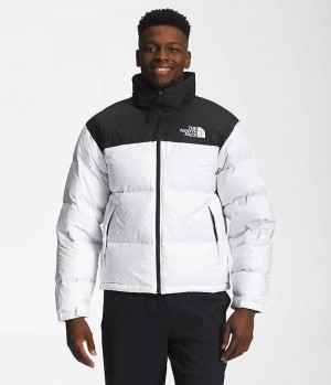 Μπουφαν Πουπουλενια ανδρικα The North Face 1996 Retro Nuptse ασπρα μαυρα | ATHENS ULJCZFY