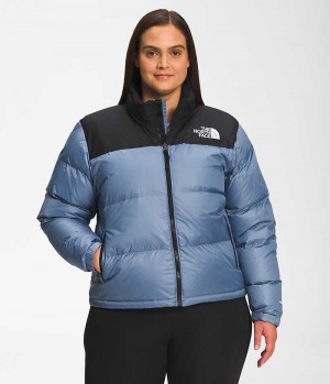 Μπουφαν Πουπουλενια γυναικεια The North Face Plus 1996 Retro Nuptse μπλε | GREECE KSFGCMJ