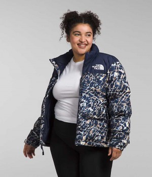 Μπουφαν Πουπουλενια γυναικεια The North Face Plus 1996 Retro Nuptse σκουρο μπλε | GREECE RNGWJSP