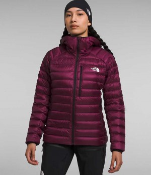 Μπουφαν Πουπουλενια γυναικεια The North Face Summit Series Breithorn Hoodie μπορντο | GR XSTEDNK