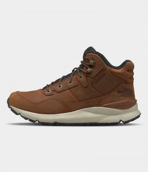 Μποτακια Χειμωνιατικα ανδρικα The North Face Vals II Mid δερματινα αδιαβροχα καφε | GR WSMVICE