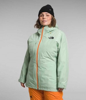 Μπουφάν Με Μόνωση γυναικεια The North Face Plus ThermoBall™ Eco Snow Triclimate® μεντα | GREECE EACYUJI