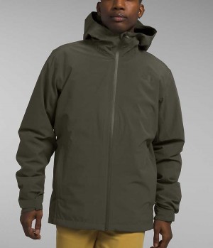 Μπουφάν Με Μόνωση ανδρικα The North Face ThermoBall™ Eco Triclimate® Ελιά | ATHENS UQVWBGH