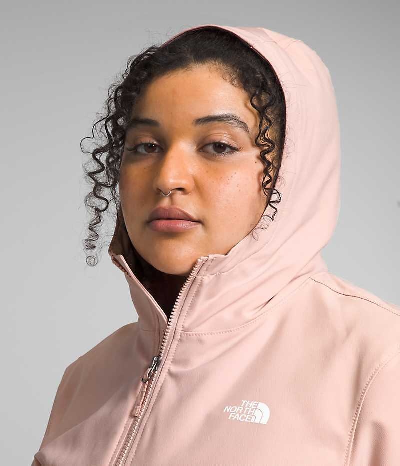 Softshell μπουφαν γυναικεια The North Face Plus Shelbe Raschel Hoodie ροζ | GR TWRBZAH