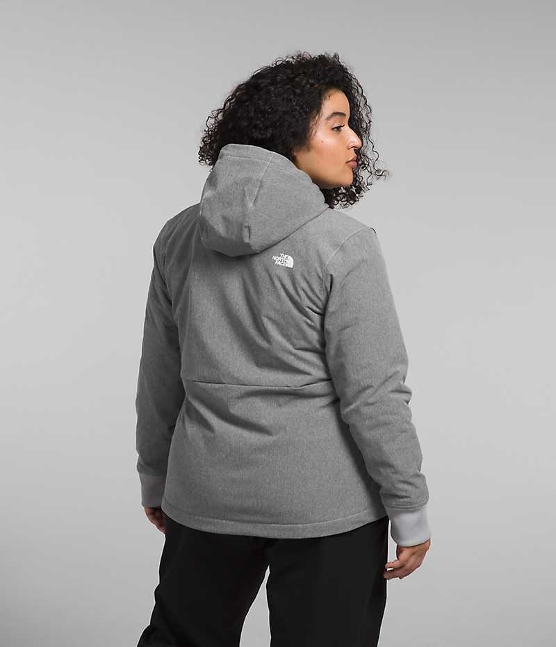 Softshell μπουφαν γυναικεια The North Face Plus Shelbe Raschel Hoodie γκρι | ATHENS NIWPCUR