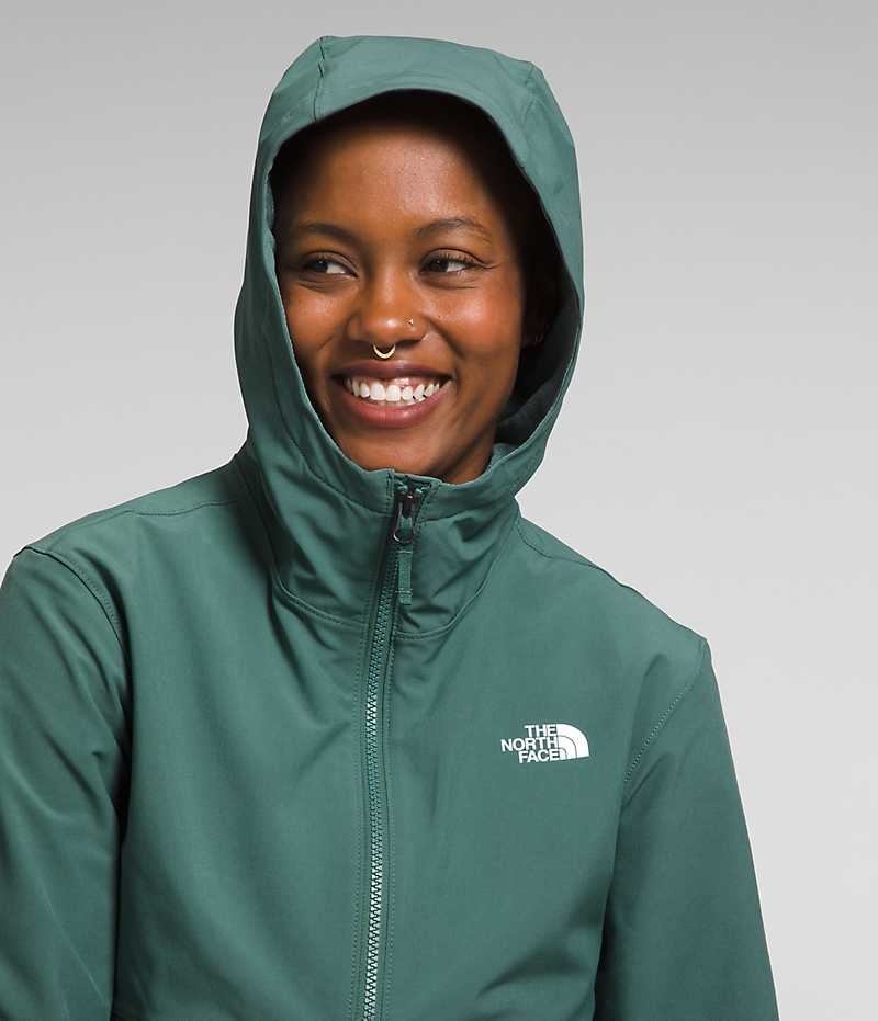 Softshell μπουφαν γυναικεια The North Face Shelbe Raschel Hoodie πρασινο | ATHENS ZSFVHTN