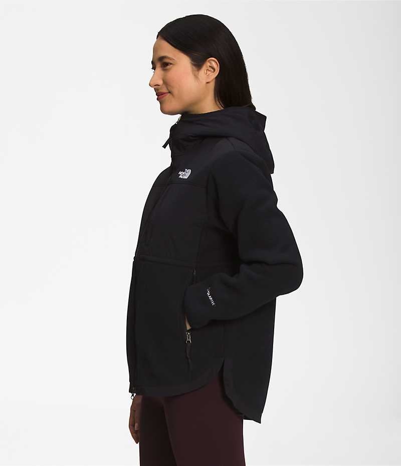 Μπουφάν Fleece γυναικεια The North Face Denali Hoodie μαυρα | GR DHZQGIC