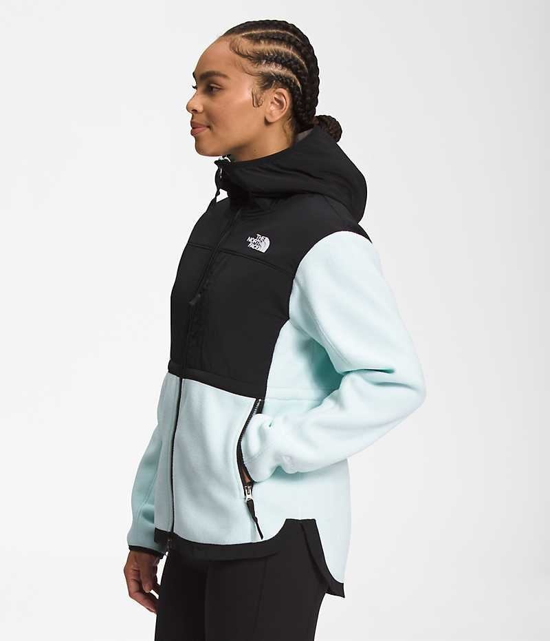 Μπουφάν Fleece γυναικεια The North Face Denali Hoodie μαυρα τυρκουάζ | ATHENS ZWGMQAB