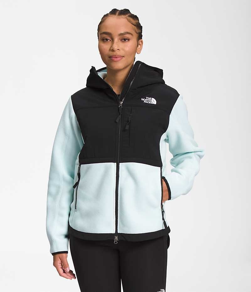 Μπουφάν Fleece γυναικεια The North Face Denali Hoodie μαυρα τυρκουάζ | ATHENS ZWGMQAB