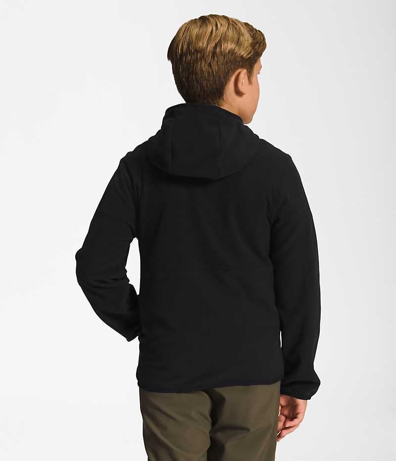 Μπουφάν Fleece για αγορια The North Face Glacier Full-Zip Κουκουλοφόρος μαυρα | GREECE ZUFAEDB