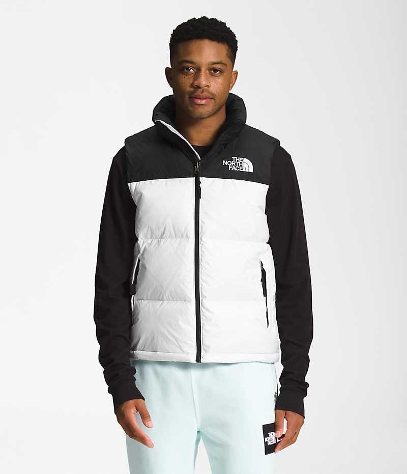 Γιλεκο ανδρικα The North Face 1996 Retro Nuptse ασπρα μαυρα | ATHENS LEXFGBQ