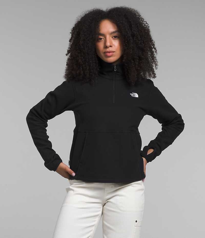 Φουτερ γυναικεια The North Face Alpine Polartec® 100 ¼-Zip Cowl μαυρα | GREECE XTBJLRP