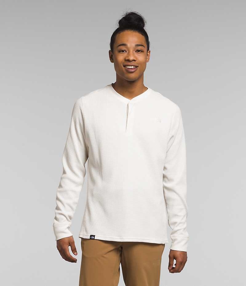 Μπλουζακι ανδρικα The North Face Canyon Fog Thermal Long Sleeve Henley ασπρα | GREECE QBCROIL