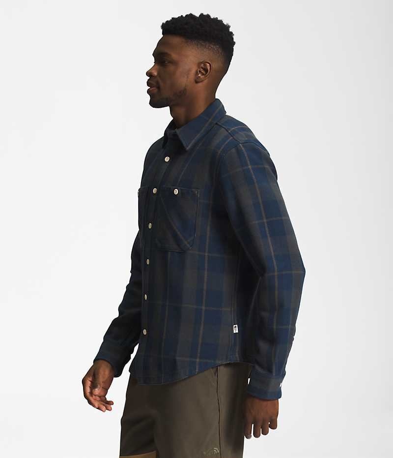 Πουκαμισο ανδρικα The North Face Valley Twill Flannel σκουρο μπλε | GREECE LGSOWAI