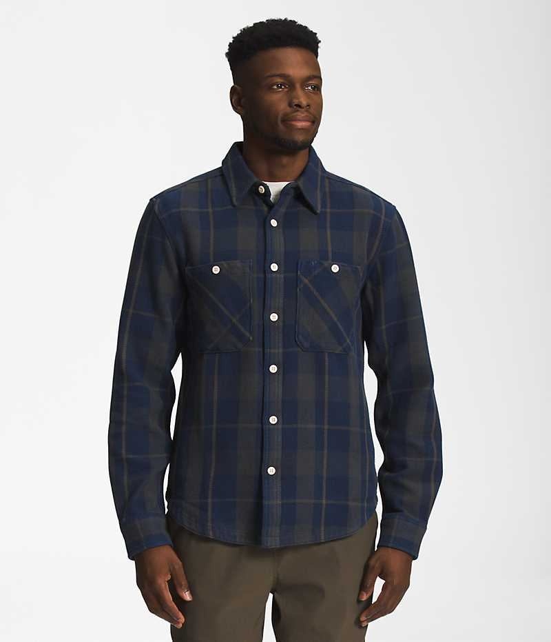 Πουκαμισο ανδρικα The North Face Valley Twill Flannel σκουρο μπλε | GREECE LGSOWAI