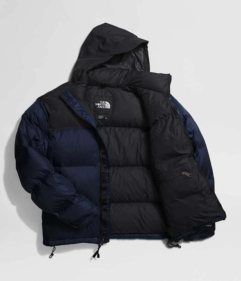 Μπουφαν Πουπουλενια ανδρικα The North Face 1996 Retro Nuptse σκουρο μπλε μαυρα | GR DWJFVLA