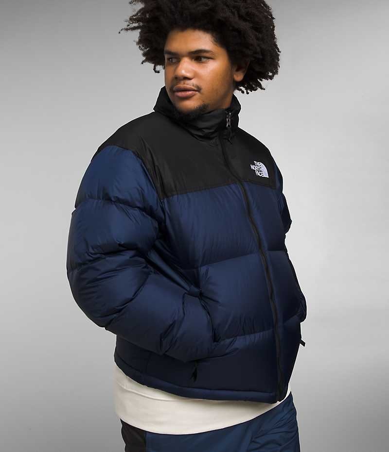 Μπουφαν Πουπουλενια ανδρικα The North Face 1996 Retro Nuptse σκουρο μπλε μαυρα | GR DWJFVLA