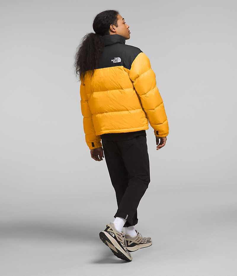 Μπουφαν Πουπουλενια ανδρικα The North Face 1996 Retro Nuptse χρυσο χρωμα μαυρα | ATHENS UFLMKWV