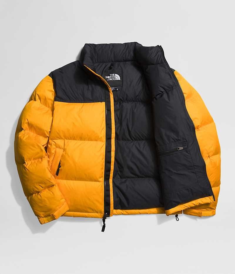 Μπουφαν Πουπουλενια ανδρικα The North Face 1996 Retro Nuptse χρυσο χρωμα μαυρα | ATHENS UFLMKWV