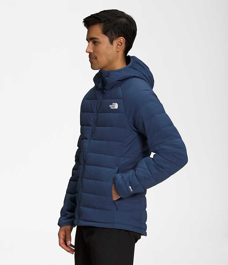 Μπουφαν Πουπουλενια ανδρικα The North Face Belleview Stretch Hoodie μπλε | ATHENS TKBWHMR