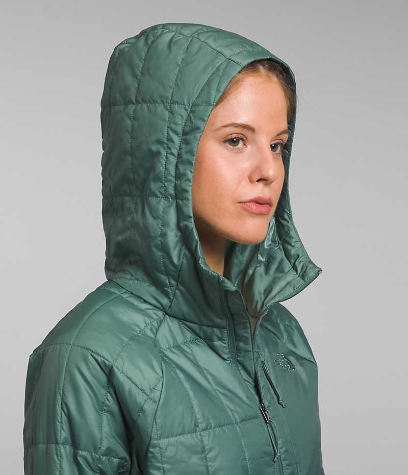 Μπουφαν Πουπουλενια γυναικεια The North Face Circaloft Hoodie τυρκουάζ | ATHENS YXTOEHS