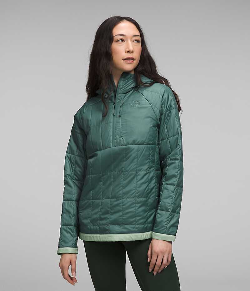 Μπουφαν Πουπουλενια γυναικεια The North Face Circaloft ¼-Zip Pullover τυρκουάζ | GREECE JKYSBRI