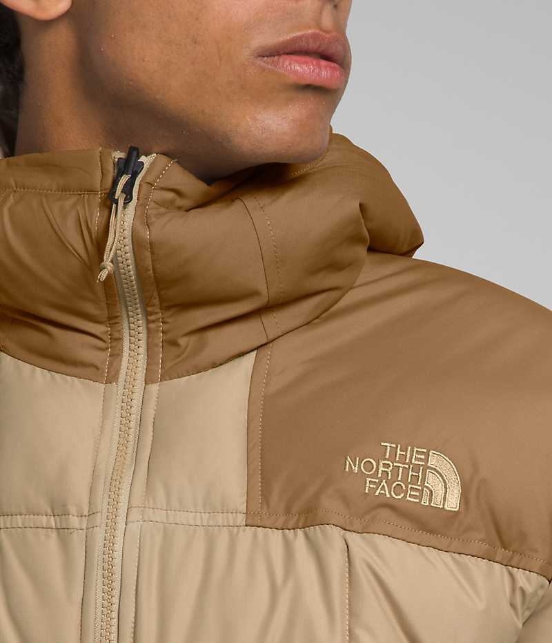 Μπουφαν Πουπουλενια ανδρικα The North Face Lhotse Reversible Hoodie Χακί | GR IUZPEMV