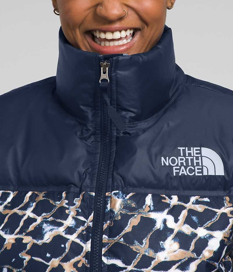 Μπουφαν Πουπουλενια γυναικεια The North Face Nuptse κοντο σκουρο μπλε | GREECE FMGQBPU