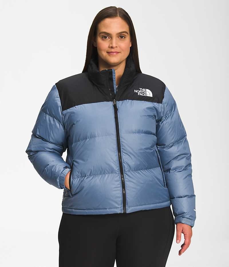 Μπουφαν Πουπουλενια γυναικεια The North Face Plus 1996 Retro Nuptse μπλε | GREECE KSFGCMJ