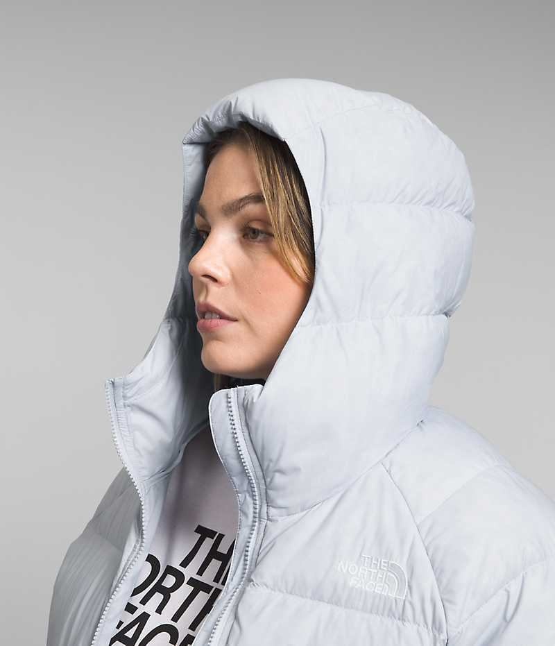 Μπουφαν Πουπουλενια γυναικεια The North Face Plus Hydrenalite™ Hoodie γκρι | GR VDWHOUS