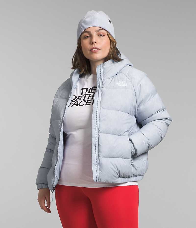 Μπουφαν Πουπουλενια γυναικεια The North Face Plus Hydrenalite™ Hoodie γκρι | GR VDWHOUS