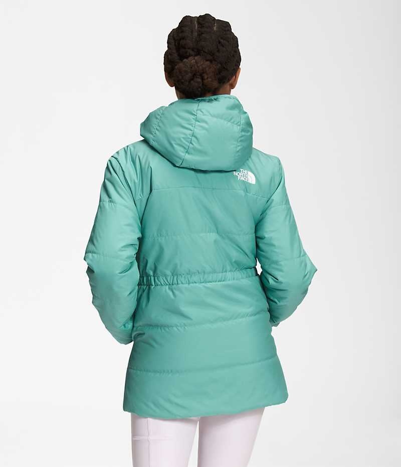 Παρκα για κοριτσια The North Face Reversible Mossbud τυρκουάζ | GR QRUBCXI