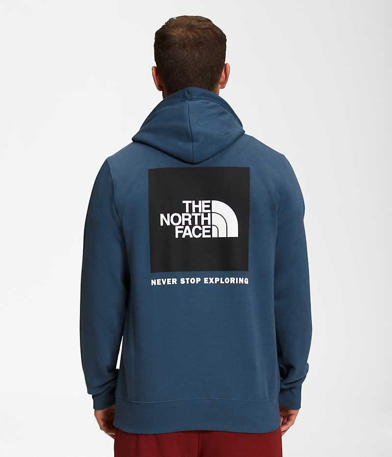 Φουτερ με Κουκουλα ανδρικα The North Face Box NSE Pullover μπλε | ATHENS XWUQPMV